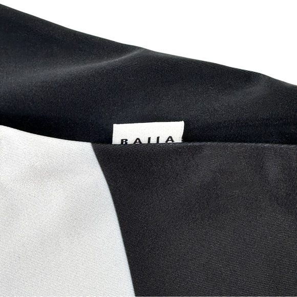 NWT Baiia Black White Gray Geometric Reversible One Shoulder One Piece Swimsuit - Picture 5 of 8